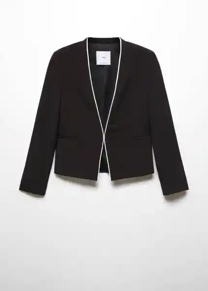 Blazer Americana Leli-L Negro Talla L Mujer Mango