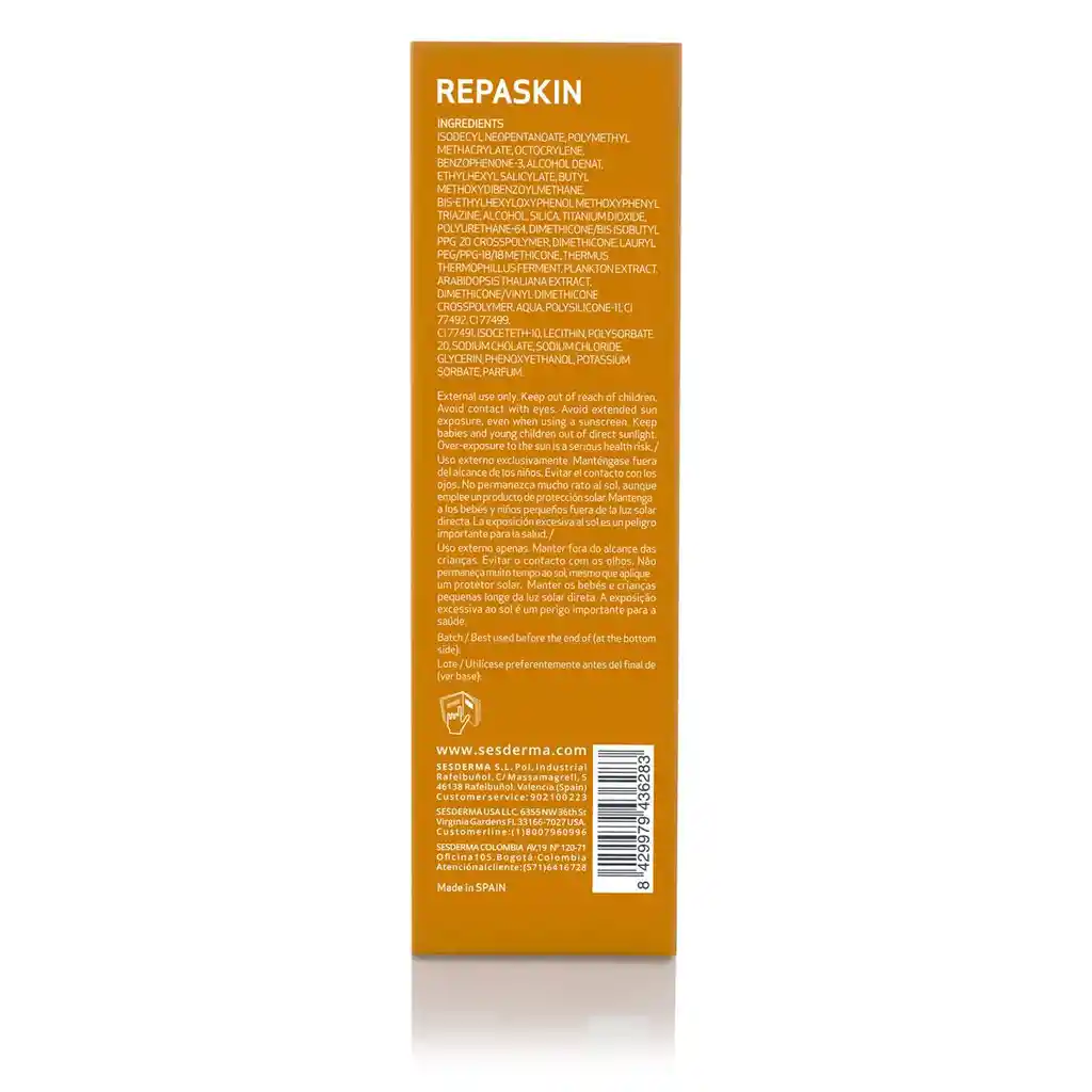 Sesderma Protector Solar Tacto Seda Color Spf 50+ Repaskin