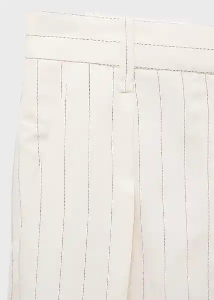 Bermuda Camberra Offwhite Talla 36 Mujer Mango