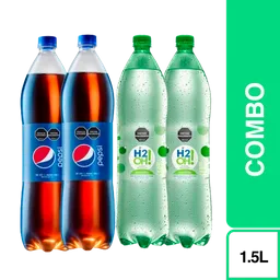 Combo Pepsi Sin Azucar 1.5L + H2Oh Lima Limon