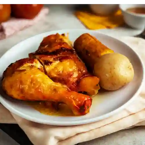 Cuarto de pollo asado