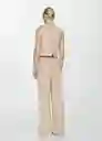 Chaleco Peach Beige Talla L Mujer Mango