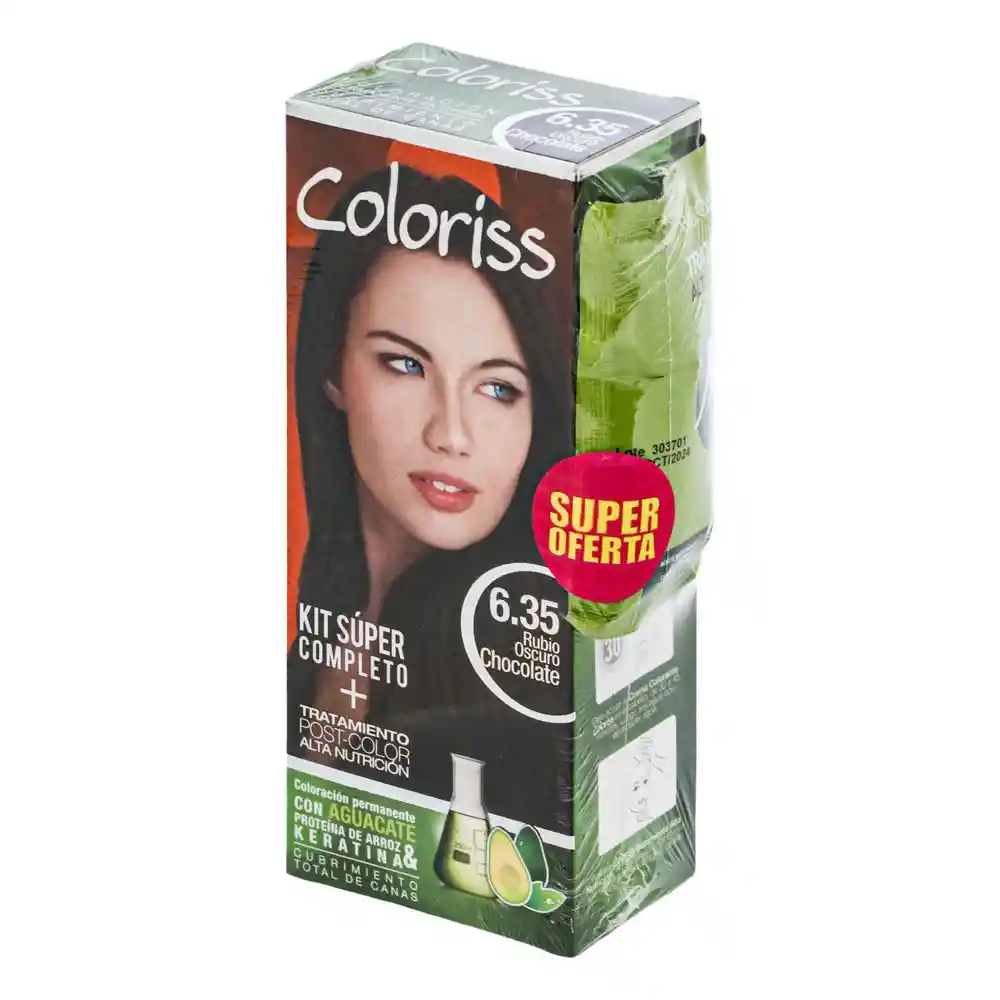 Coloriss Tinterubio Oscuro Chocolate Kit + Tratamiento N. 6.35