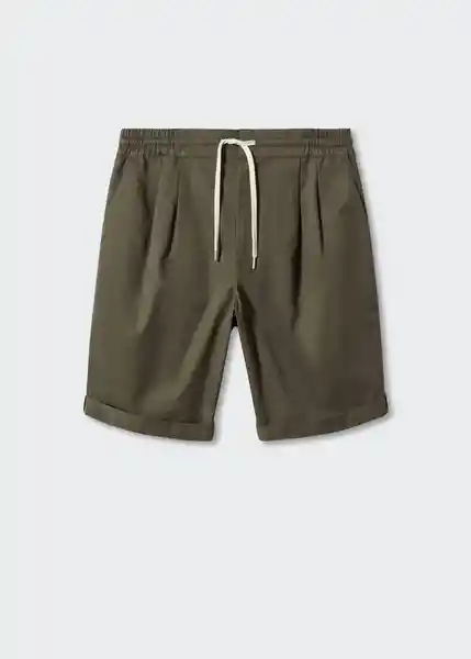 Bermuda Nello Khaki Talla 46 Hombre Mango