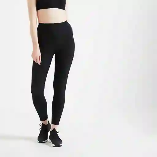 Domyos Legging Fitness Cardio Talle Alto Mujer Negro Talla M