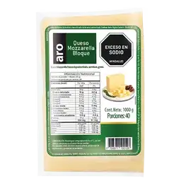 Aro Queso Mozzarella Bloque