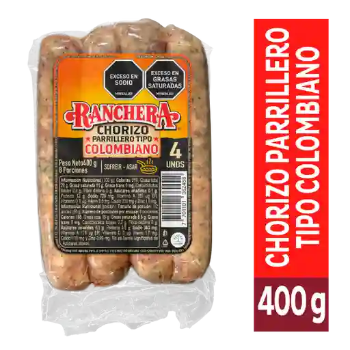 Ranchera Chorizo Colombiano 400 g