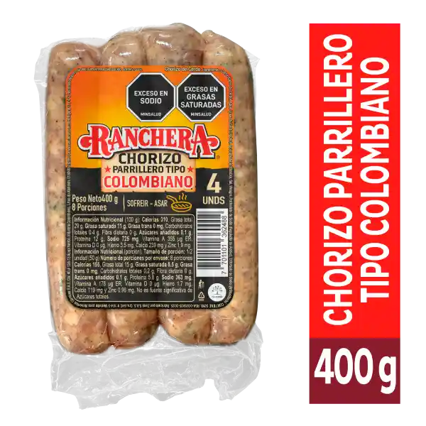 Ranchera Chorizo Colombiano 400 g