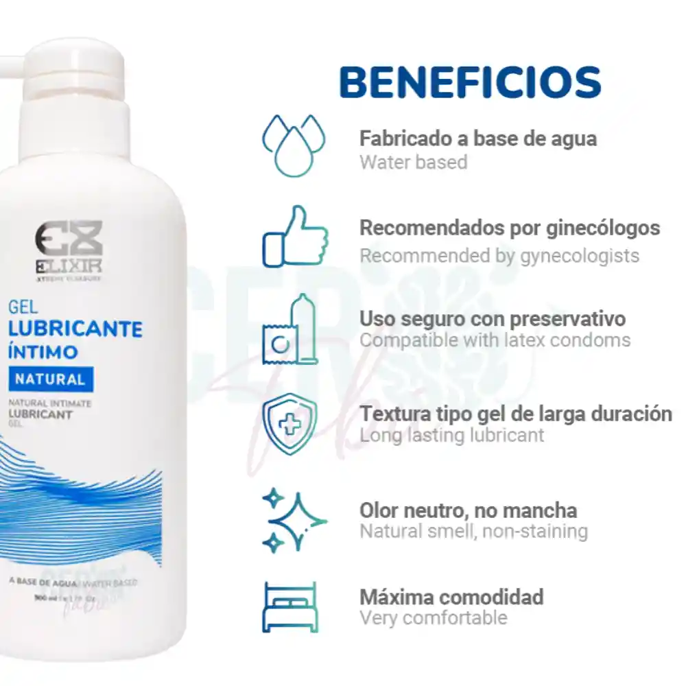 Elixir Gel Lubricante Íntimo Natural x 500 ML