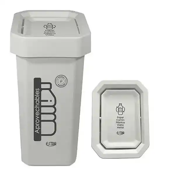 Caneca Estra Ecobins Vaiven Blanco 53l