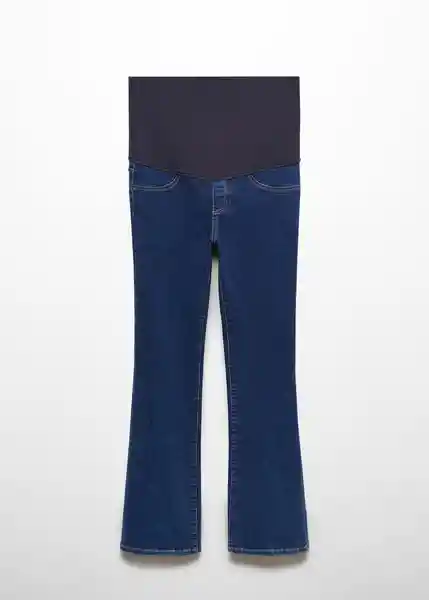 Pantalón Jean Flaremum Tejano Oscuro Talla 40 Mujer Mango