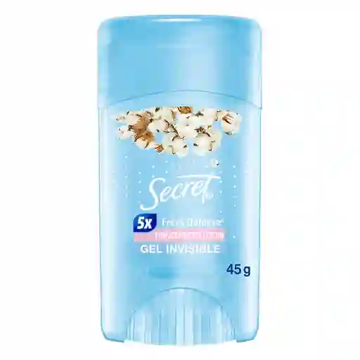 Desodorante Antitranspirante Mujer Secret Gel Invisible Powder Protect Algodón 45 g