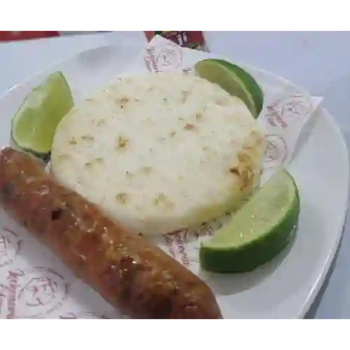 Chorizo Santarrosano con Arepa