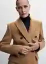 Abrigo Lipstick Camel Talla 27 Mujer Mango