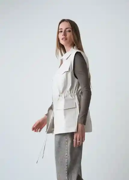 Chaqueta Mujer Crudo Ballueca Claro Talla L Naf Naf