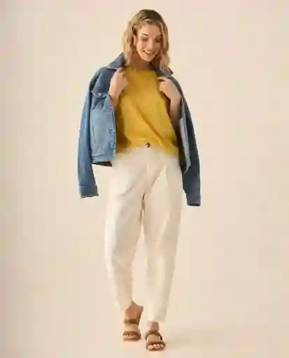 Pantalón Blanco Celaje Claro Talla 6 133G004 Esprit
