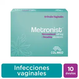 Metronist Óvulos Vaginales (500 mg / 100.000 u. I)