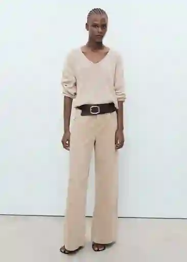 Jersey Faro Beige Talla M Mujer Mango