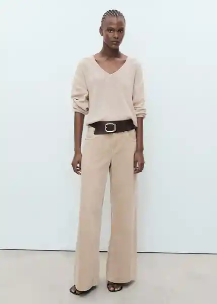 Jersey Faro Beige Talla M Mujer Mango