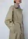 Abrigo Trench Dulce Beige Talla 24 Mujer Mango