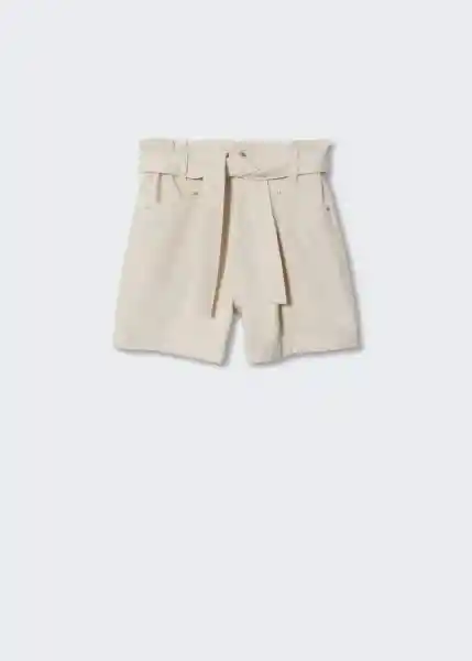 Shorts Ares Crudo Talla 24 Mujer Mango