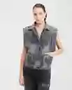 Chaleco Straight Fit Heri Gris Grafito Ultra Oscuro S Chevignon