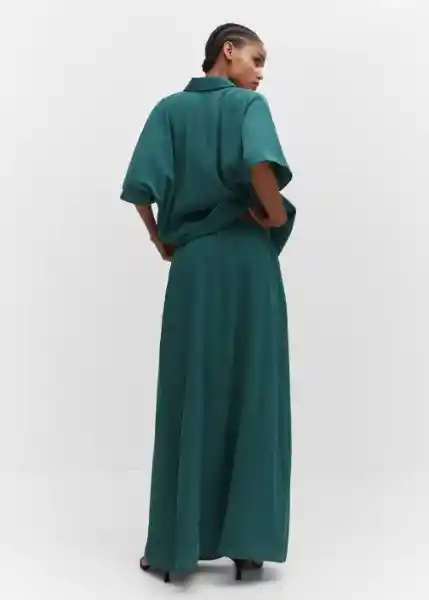 Falda Toffu-A Verde Talla M Mujer Mango