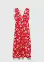 Vestido Fraterni Rojo Talla M Mujer Mango