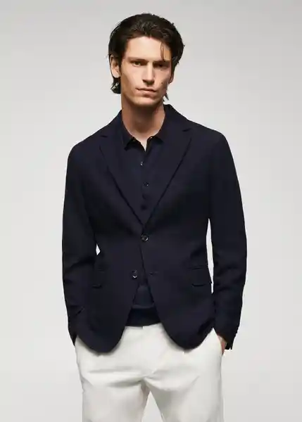 Blazer Americana Verner Navy Talla 50 Hombre Mango
