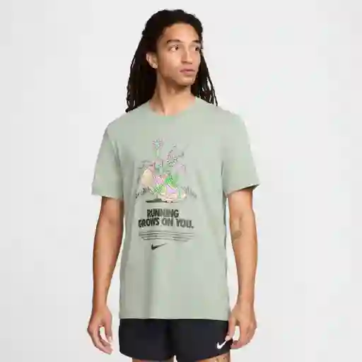 Nike Camiseta Dri-Fit Tee Run Dna FA24 Hombre Azul XL FZ8065-370