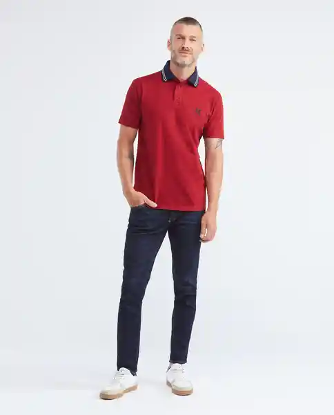 Camiseta Polo Contrast Neck - Togs Rojo Marsala T. S Chevignon