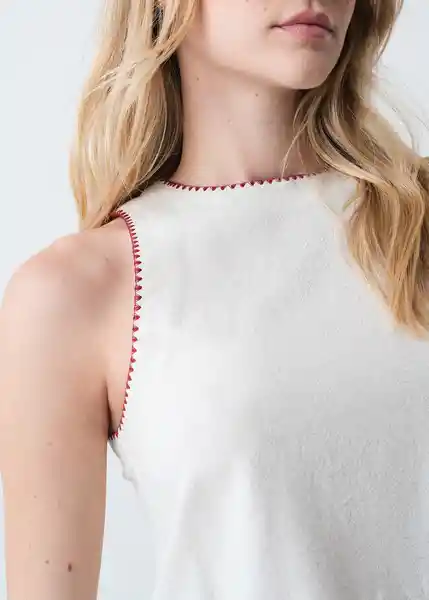 Camisa Agnes Mujer Crudo Abedul Claro Talla S 013G352 Naf Naf