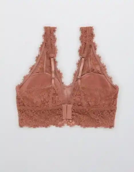 American Eagle Bralette Eyelash Escotado Cereza Talla M