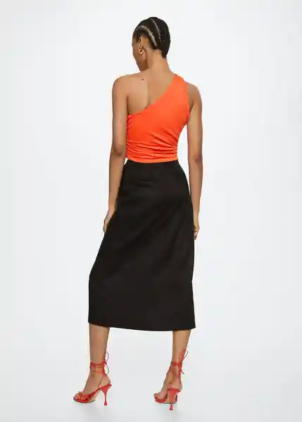 Top Asim Naranja Talla M Mujer Mango