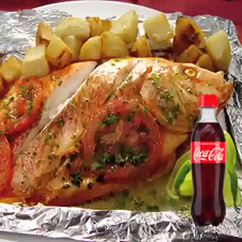 Combo Mojarra Al Horno + Coca Cola 400 ml