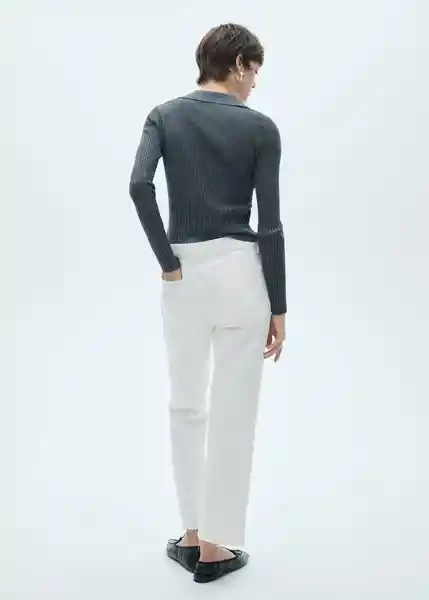 Jean Blanca Blanco Talla 52 Mujer Mango