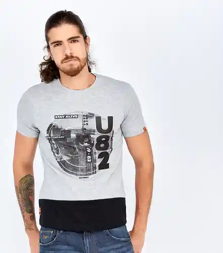 Unser Camiseta Gris Talla XL 823726