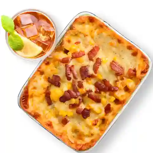 Lasagna de Pollo, Maicitos y Tocineta