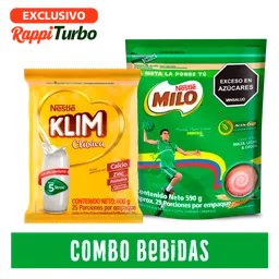 Combo Milo 590g + Leche en polvo KLIM Clásica 600g