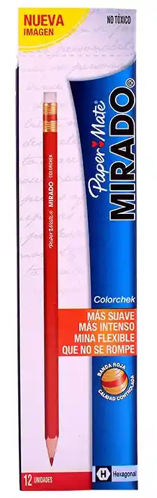 Paper Mate Lápiz Mirado Rojo Colorcheck