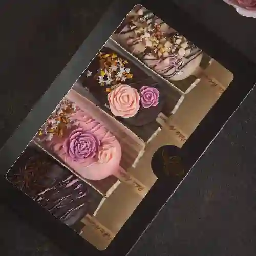 Paletas de Helado Rosas