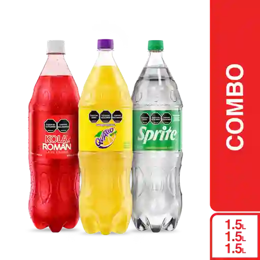Combo Quatro Toronja 1.5 L + Sprite 1.5 L + Kola Román 1.5 L