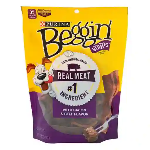 Beggin Snack Para Perro Strips Bacon Beef