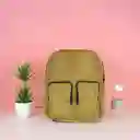 Maleta Con Doble Bolsa Frontal Verde Militar Miniso