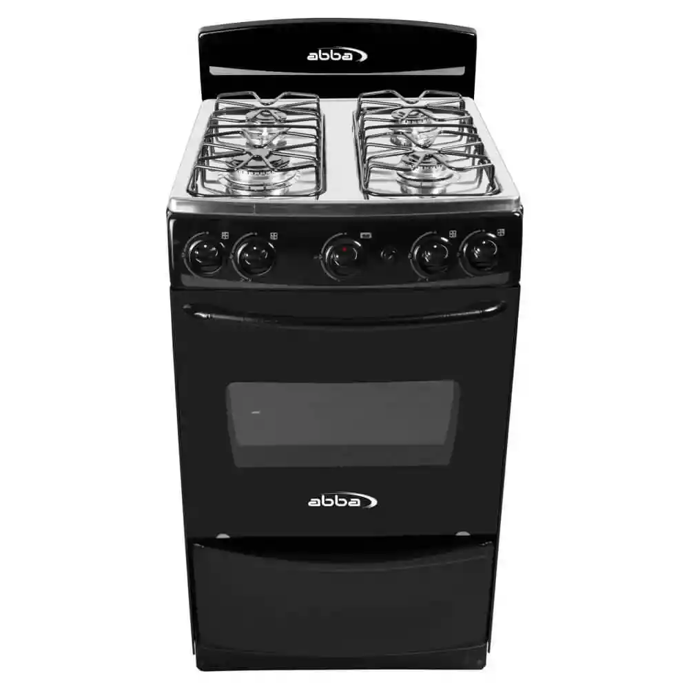 Abba Estufa Ab 101-5 N Neg - 4 Ptos Negra Horno Inox Torre