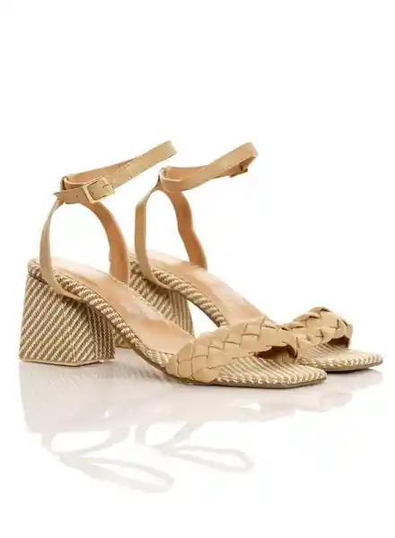 Sandalias Tacón Miel Talla 36