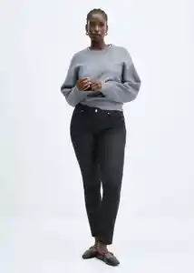 Jean Pushup Negro Talla 32 Mujer Mango