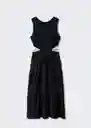 Vestido Nuti Negro Talla 18 Mujer Mango