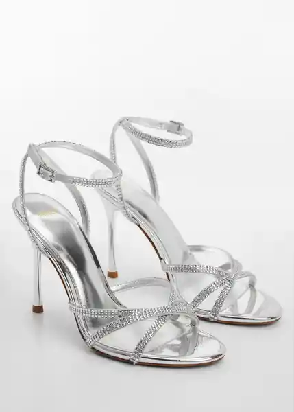 Sandalias Fefa Plata Talla 36 Mujer Mango