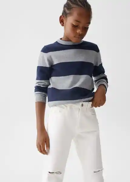 Jean Dad Blanco Talla 12 Niños Mango